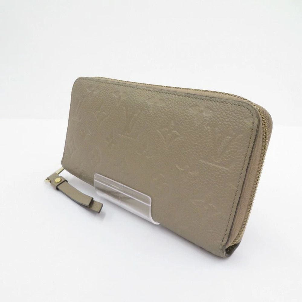 LOUIS VUITTON Monogram Empreinte Zippy Wallet Long Beige Cream
